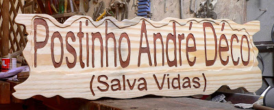 entalhe da placa Bollicho do Gaúcho